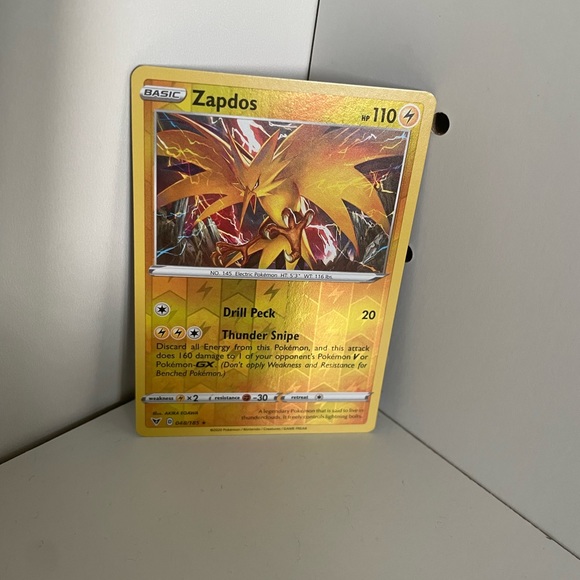 Pokemon Other - Pokémon Zapdos Holographic Trading Card